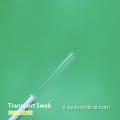 Trasportare il tampone nasale in tubo con bastoncino di plastica